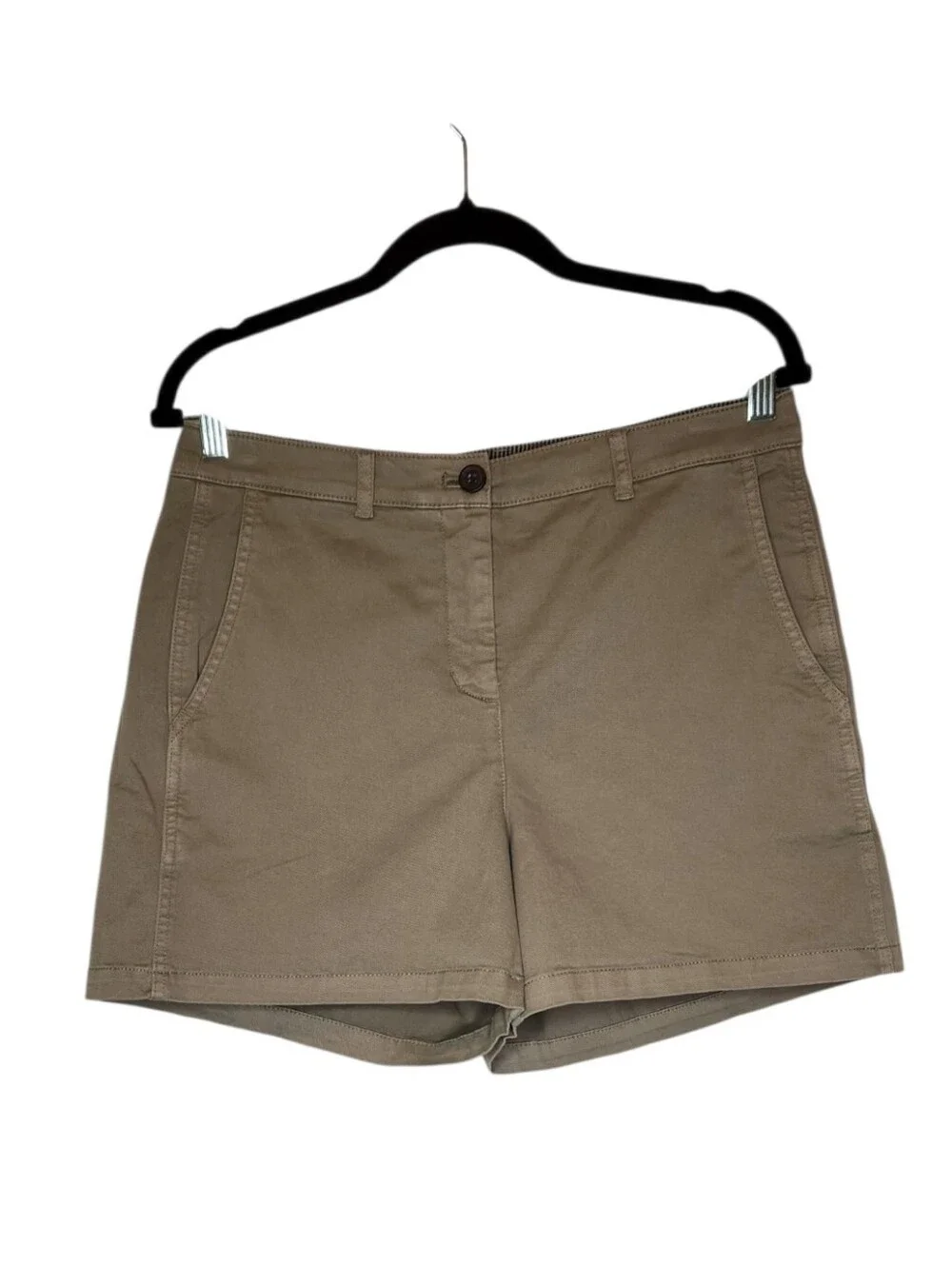 NEW J Crew Olive Chino Flat Front Shorts Size 6